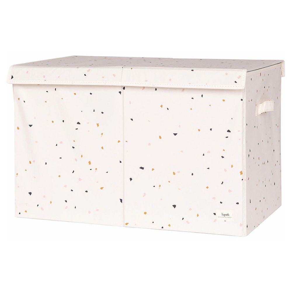 3 Sprouts - Recycled Folding Toy Storage Box - Chest Terrazzo Cream 