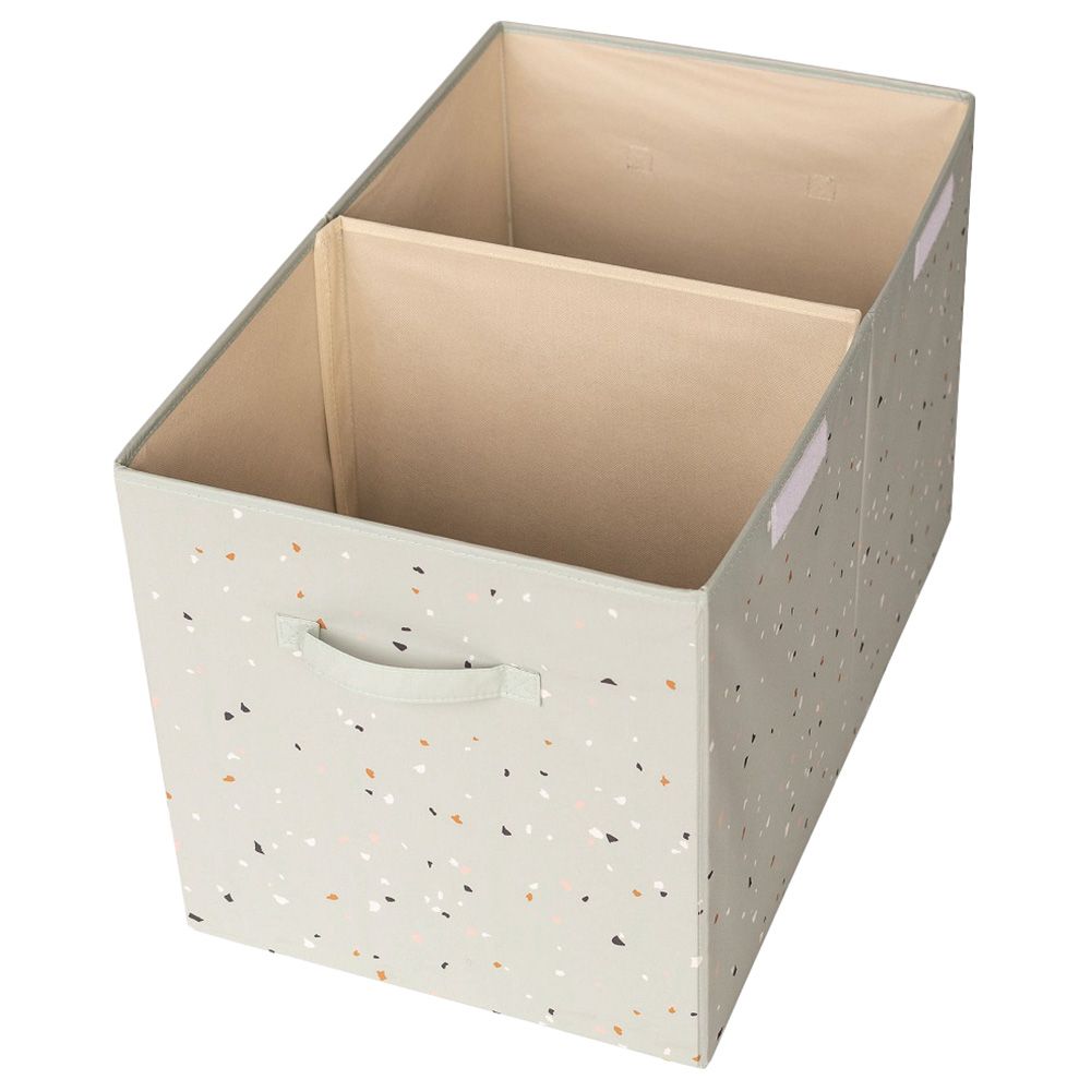 3 Sprouts - Recycled Folding Toy Storage Box - Chest Terrazzo Green