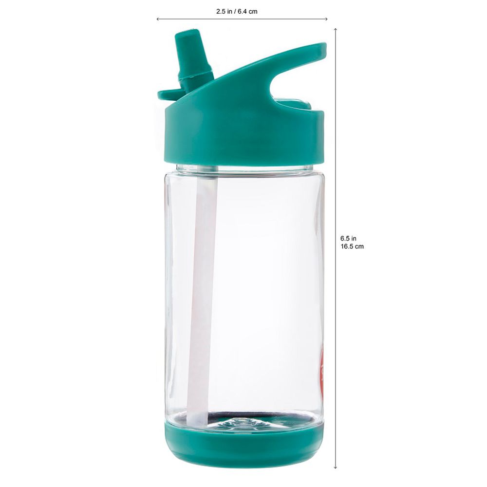 3 Sprouts - Bear Print Water Bottle - Teal - 354 ml