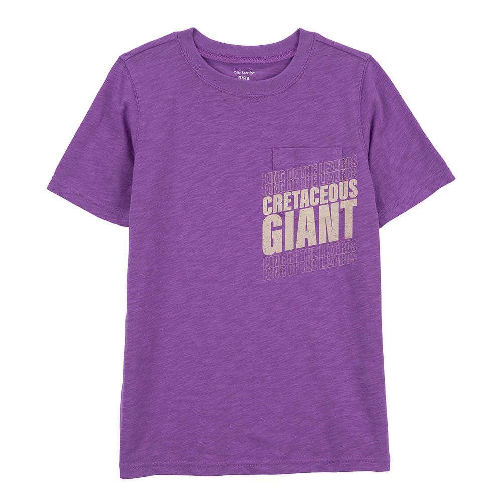 Carters - Boys Dinosaur Pocket Graphic Tee - Purple