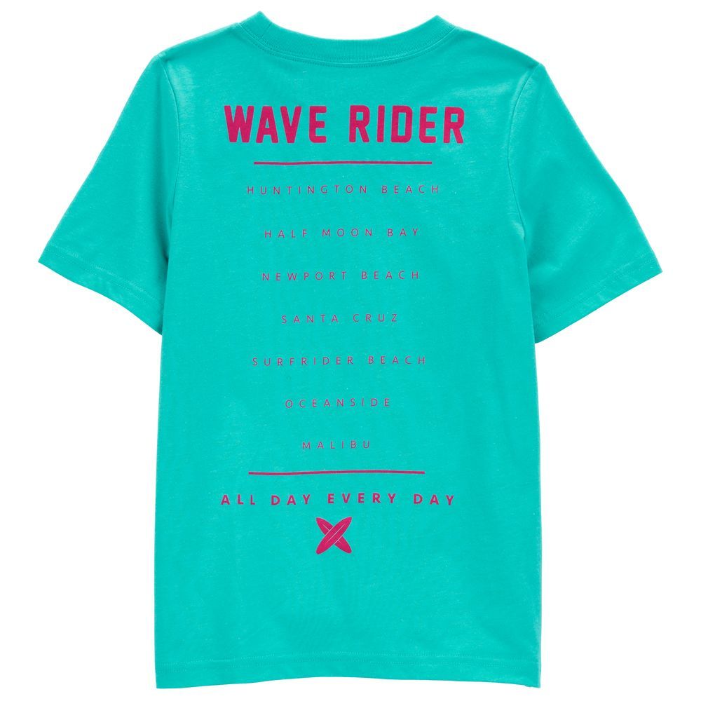 Carters - Boys Wave Rider Shark Jersey Tee - Blue