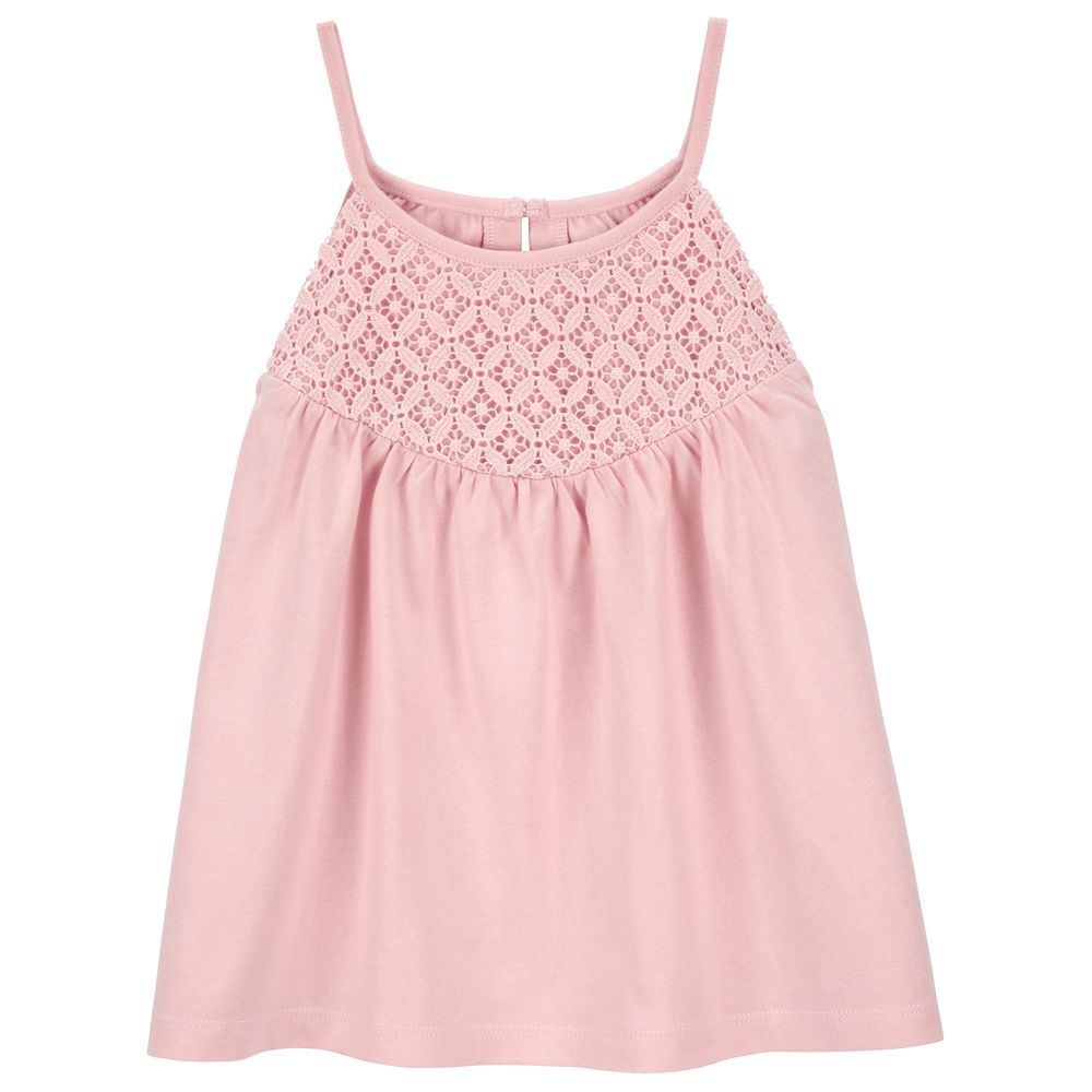 Carters - Girls Crochet Sleeveless Top - Pink