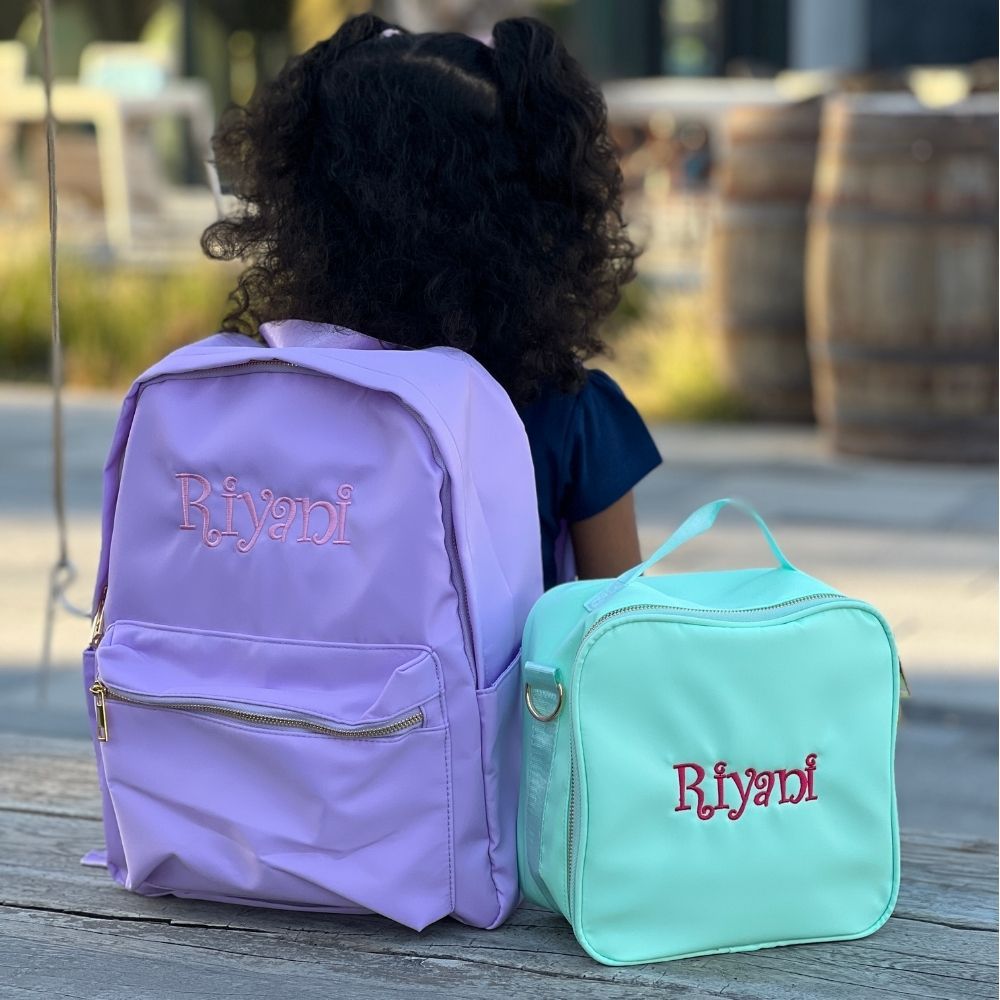 Impressions - Kids Lunch Bag w/ Personalized Chenille Letter - Pink