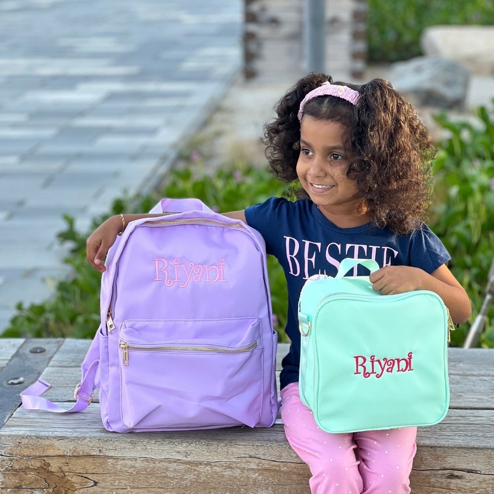 Impressions - Kids Lunch Bag w/ Personalized Chenille Letter - Pink