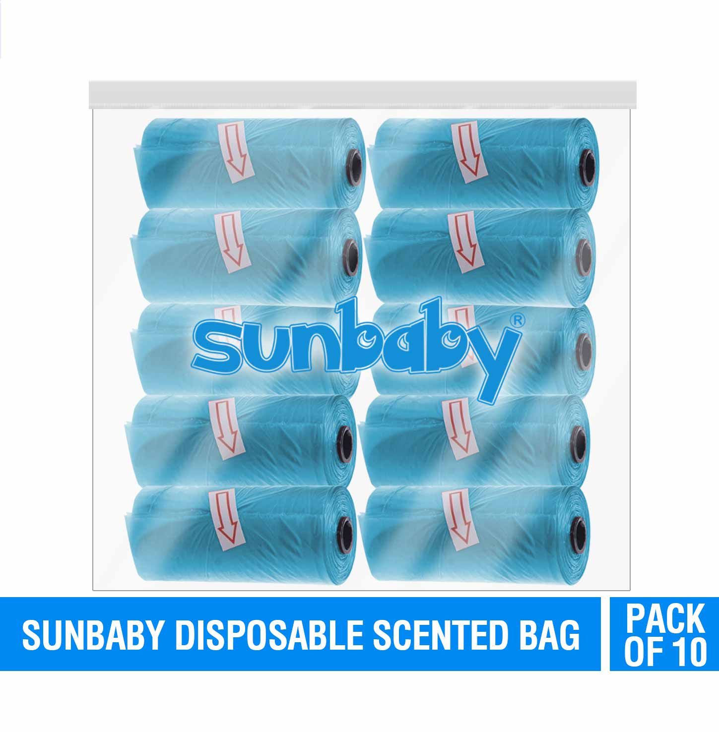 SunBaby - Scented Bag Pack of 10/150 Bags - Blue