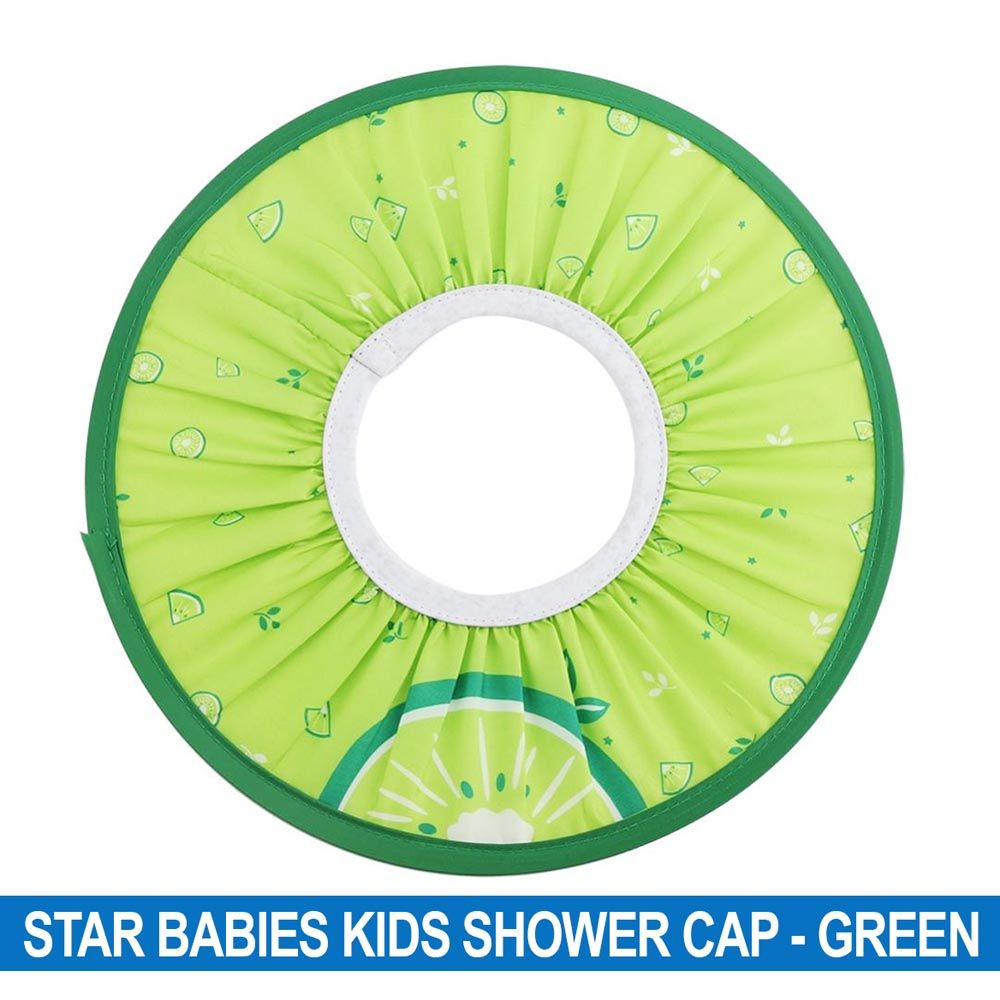 Star Babies Adjustable Kids Shower Cap - Green