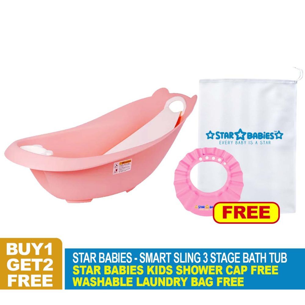 Star Babies - Smart Bath Tub W/ Shower Cap - Pink