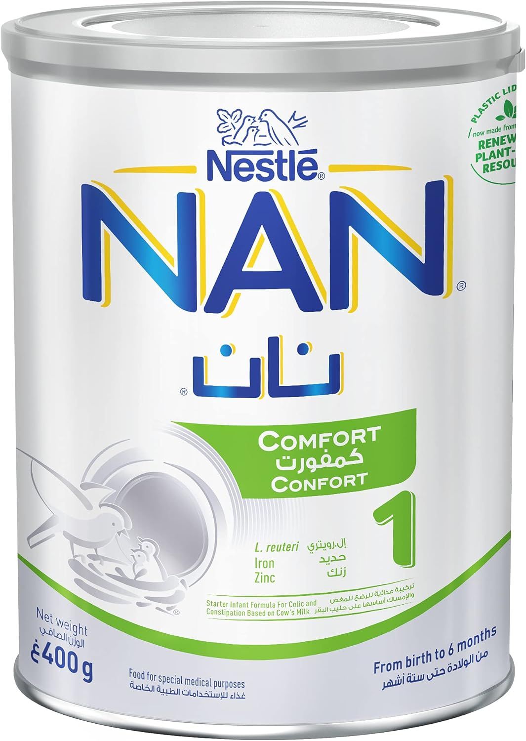 Nestle NAN Comfort Stage 1 Premium Starter Infant Formula Powder Tin 400g