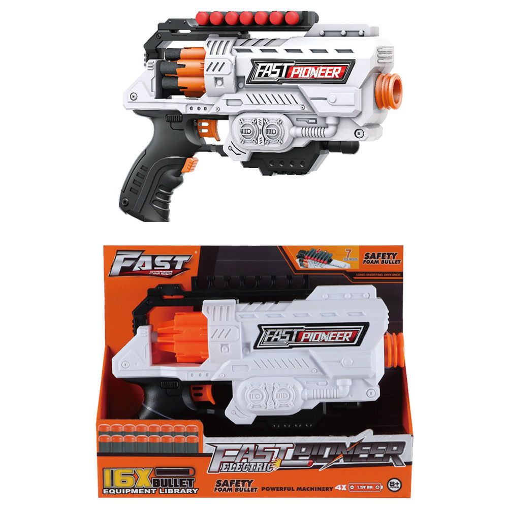 Stem - Fast Pioneer Electric Gun With 16 Bullet Capacity - White