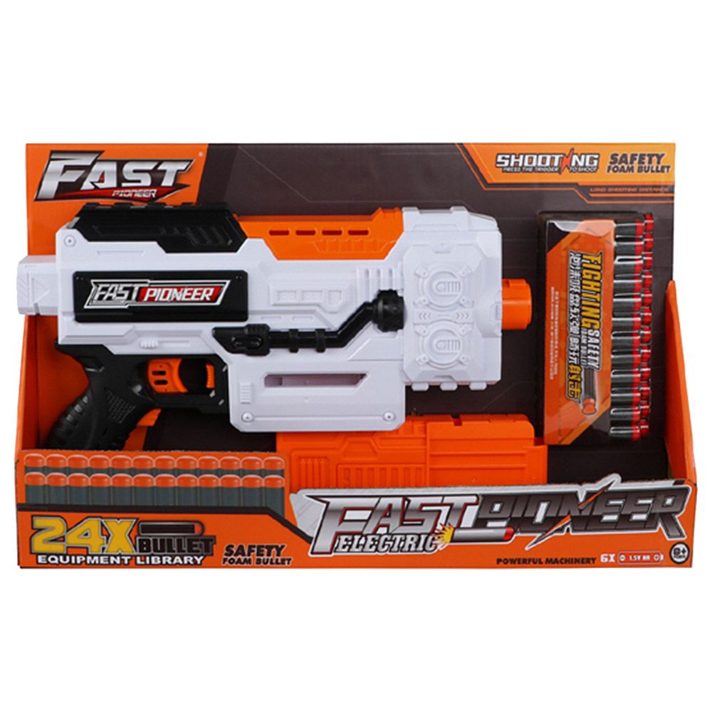 Stem - Fast Pioneer Electric Gun With 24 Bullet Capacity - White