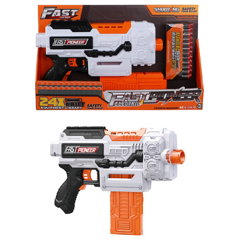 Stem - Fast Pioneer Electric Gun With 24 Bullet Capacity - White