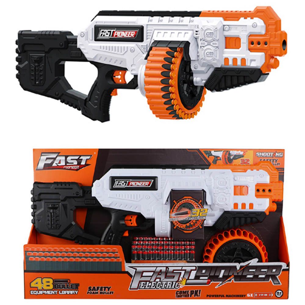 Stem - Fast Pioneer Electric Gun With 48 Bullet Capacity - White