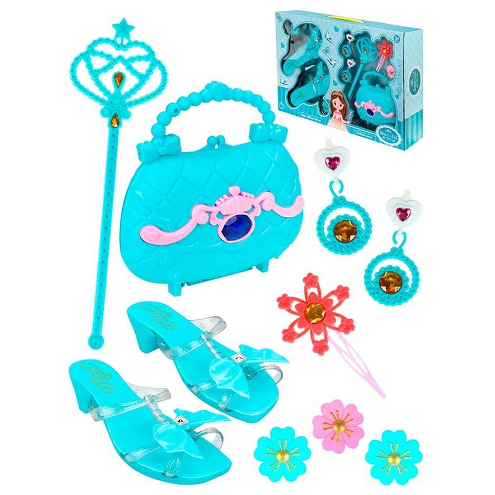 Stem - Light Barbie Shoes With Heart Bag Jewelry Set 1pc - Color May Vary