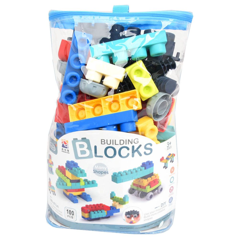 Stem - Soft Building Blocks Creative Fun Kit- 100pcs - Blue