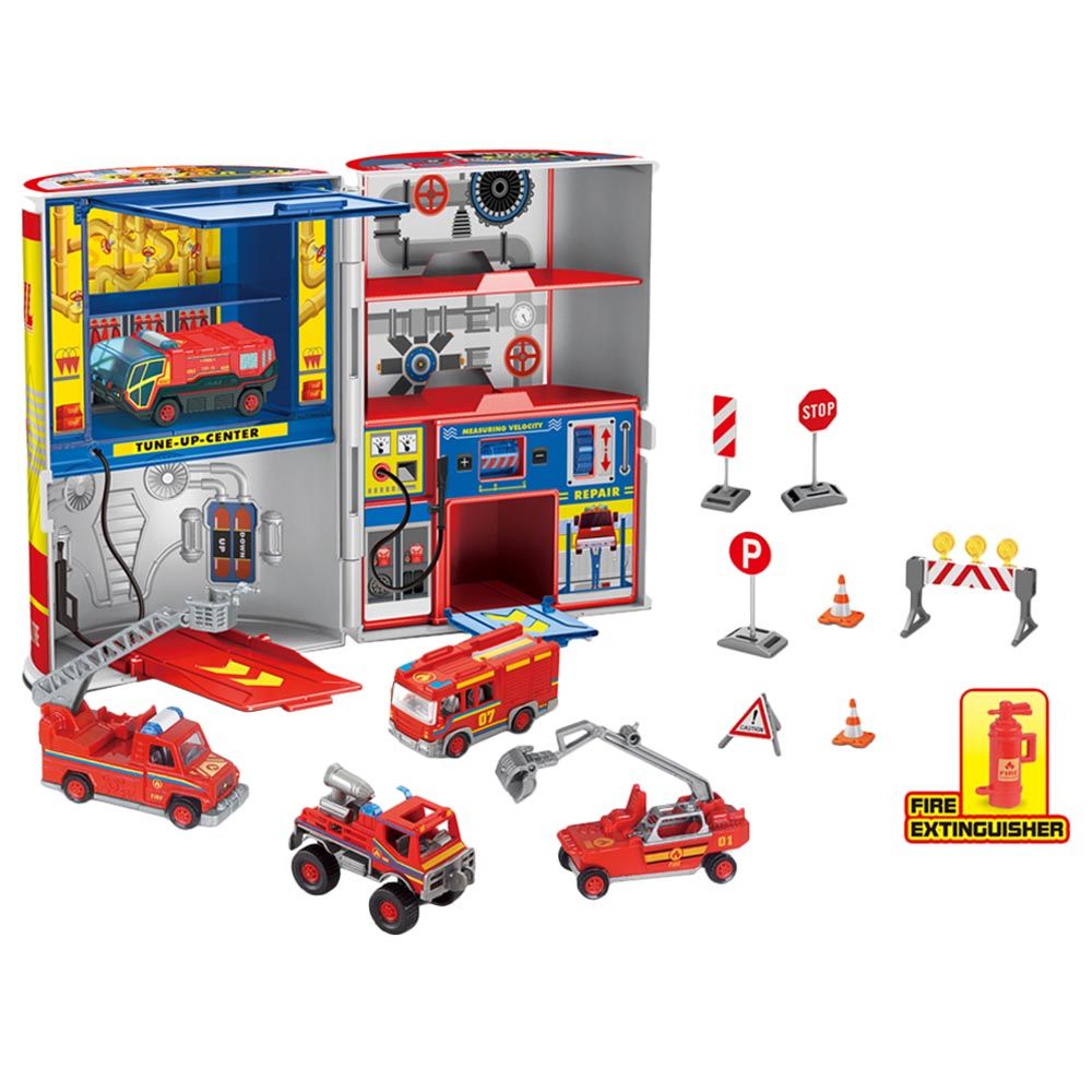 Stem - Mini Racers Garage With 5 Cars And Playset