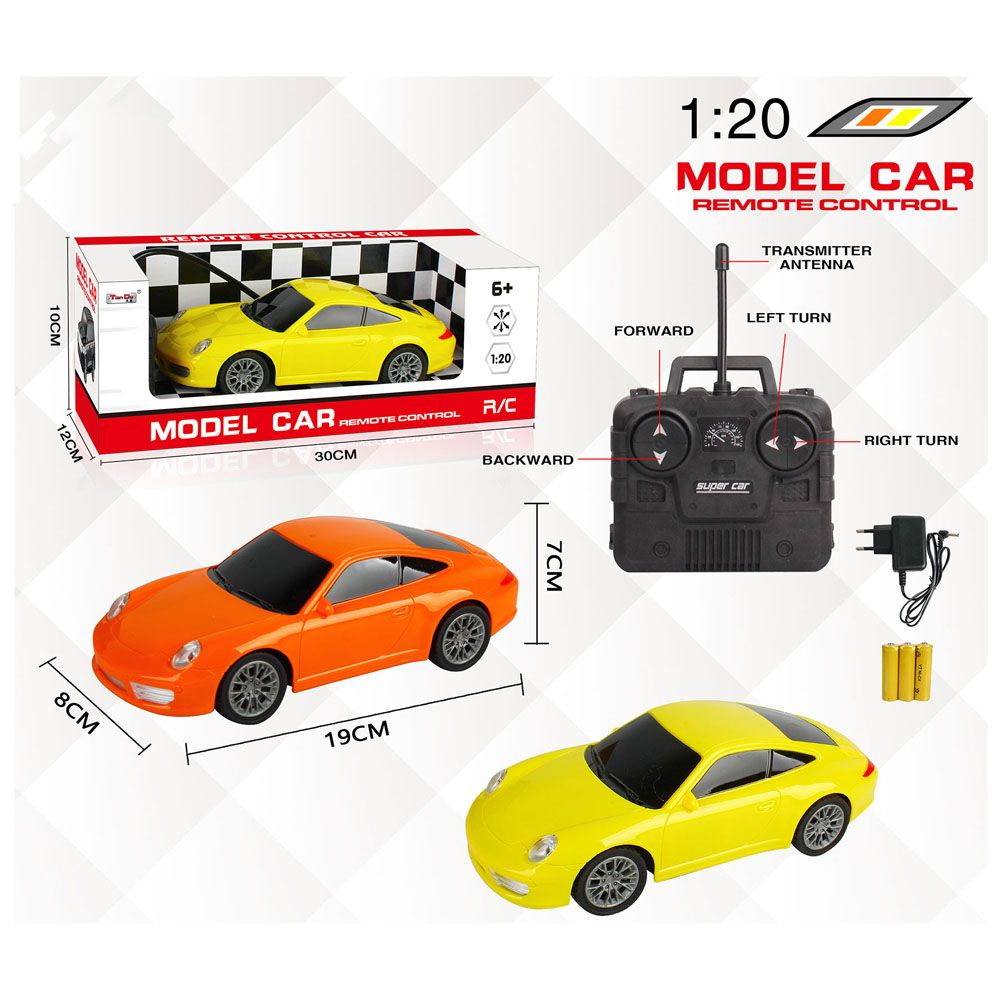 Stem - 1/20 Four-Way Simulation Porsche 911 Remote Control Car 1pc - Color May Vary