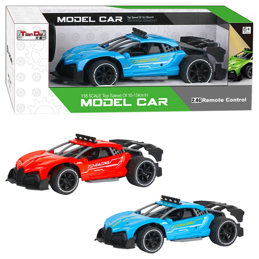 Stem - 1/18 4Ch Remote Control High-Speed Car With Gun 1pc - 2.4G - Color May Vary