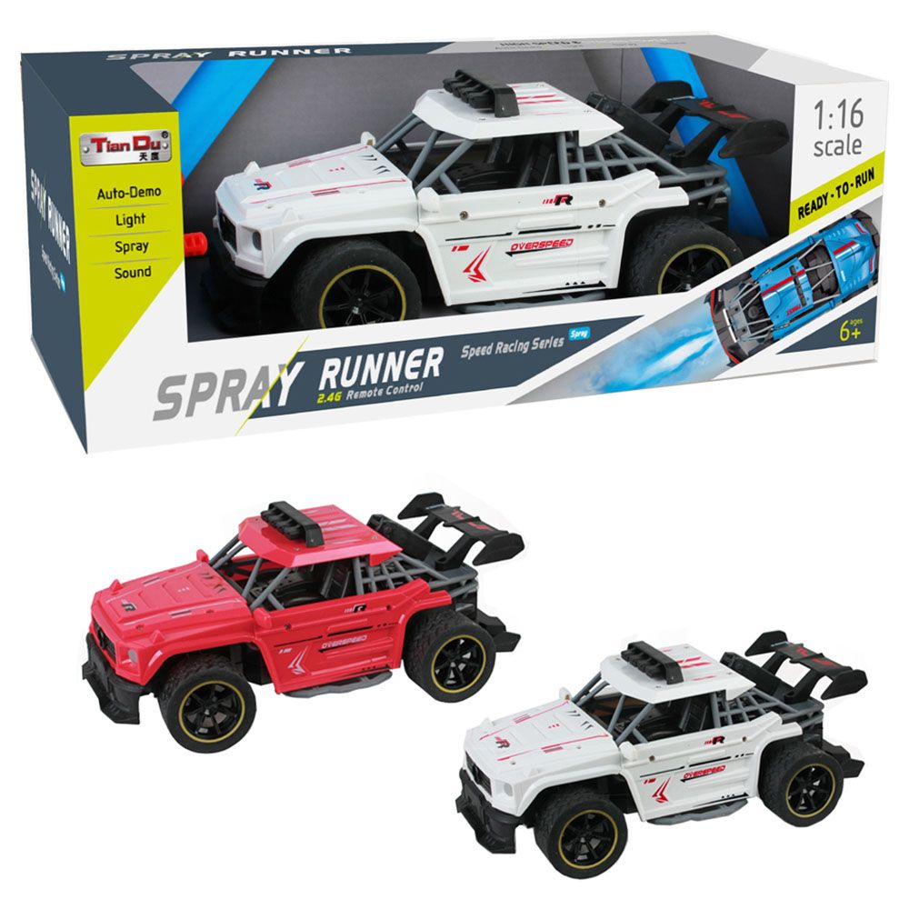 Stem - 1/16 4Ch Remote Control Mercedes-Benz Big G High-Speed Car With Spray 1pc - 2.4G - Color May Vary