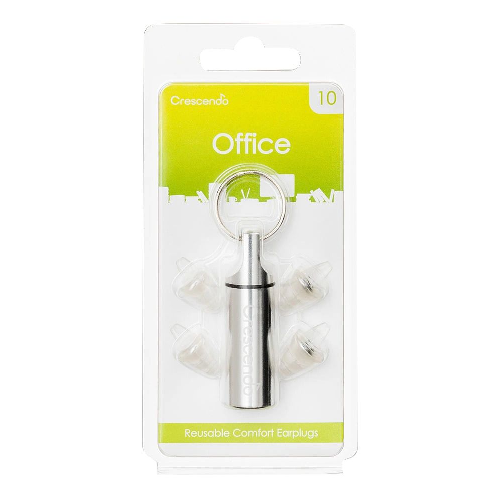 Crescendo - Office 10 Resuable Comfort Ear Plugs - Clear - 3 Pcs