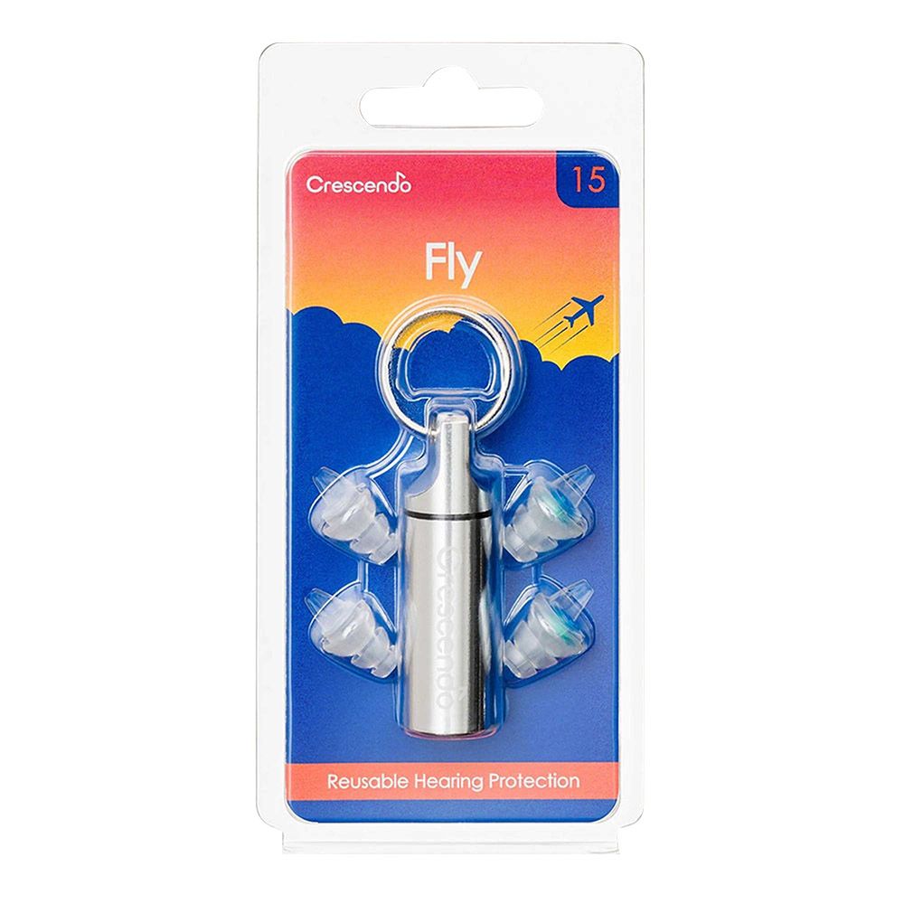 Crescendo - Fly 15 Resuable Hearing Protection Ear Plugs - 3 Pcs