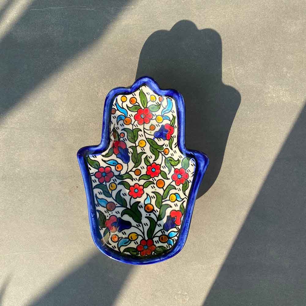 Fyrouzi - Fatima/Hamsa Hand Serving Dish/Trinket