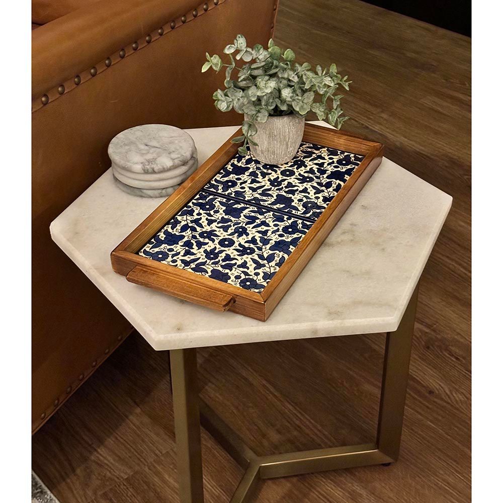 Fyrouzi - Handmade Ceramic Serving Wooden Tray