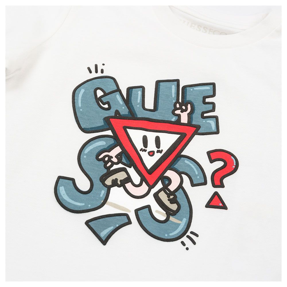 Guess - Boys Long Sleeves Organic Jersey - Pure White