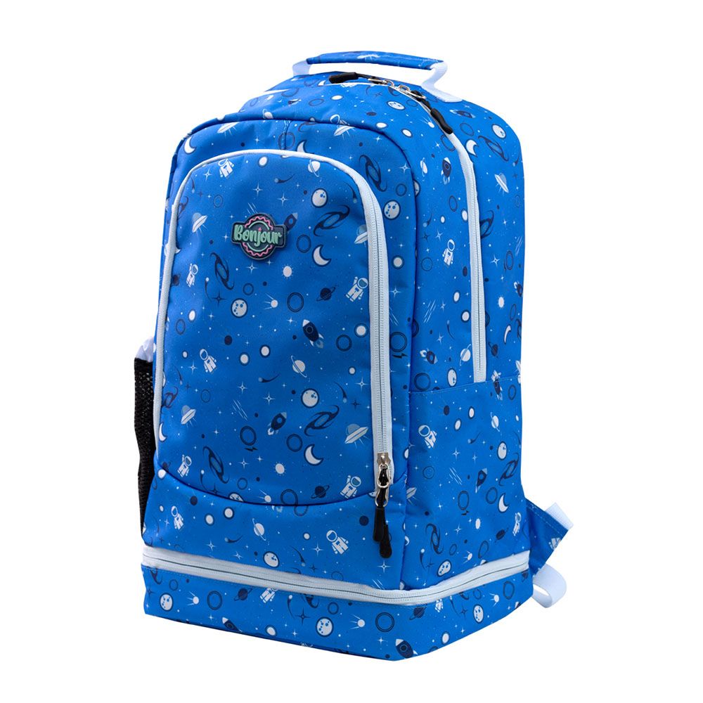 Bonjour - 2-in-1 Max Backpack And Lunch Bag - Spaceman - 16.5 inches