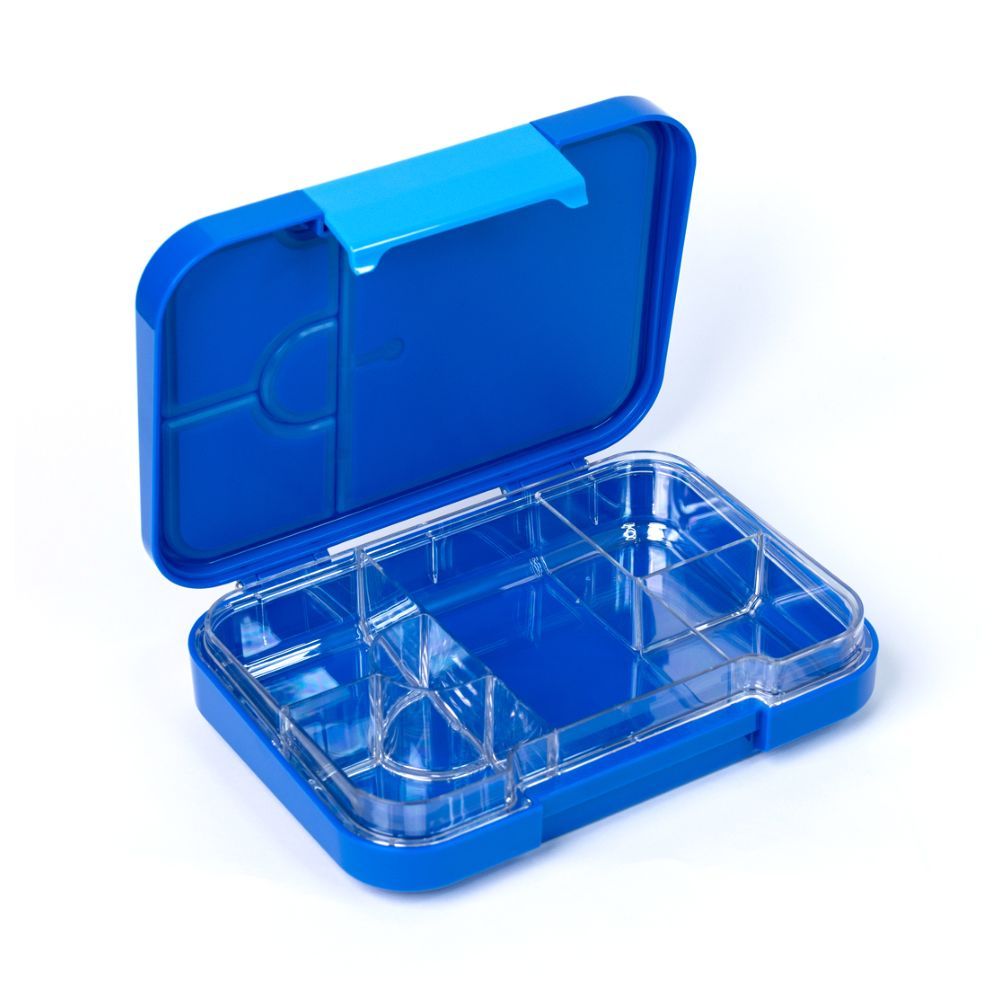 Bonjour - 4/6 Compartment Uni Lock Snax Box - Blue Astronaut