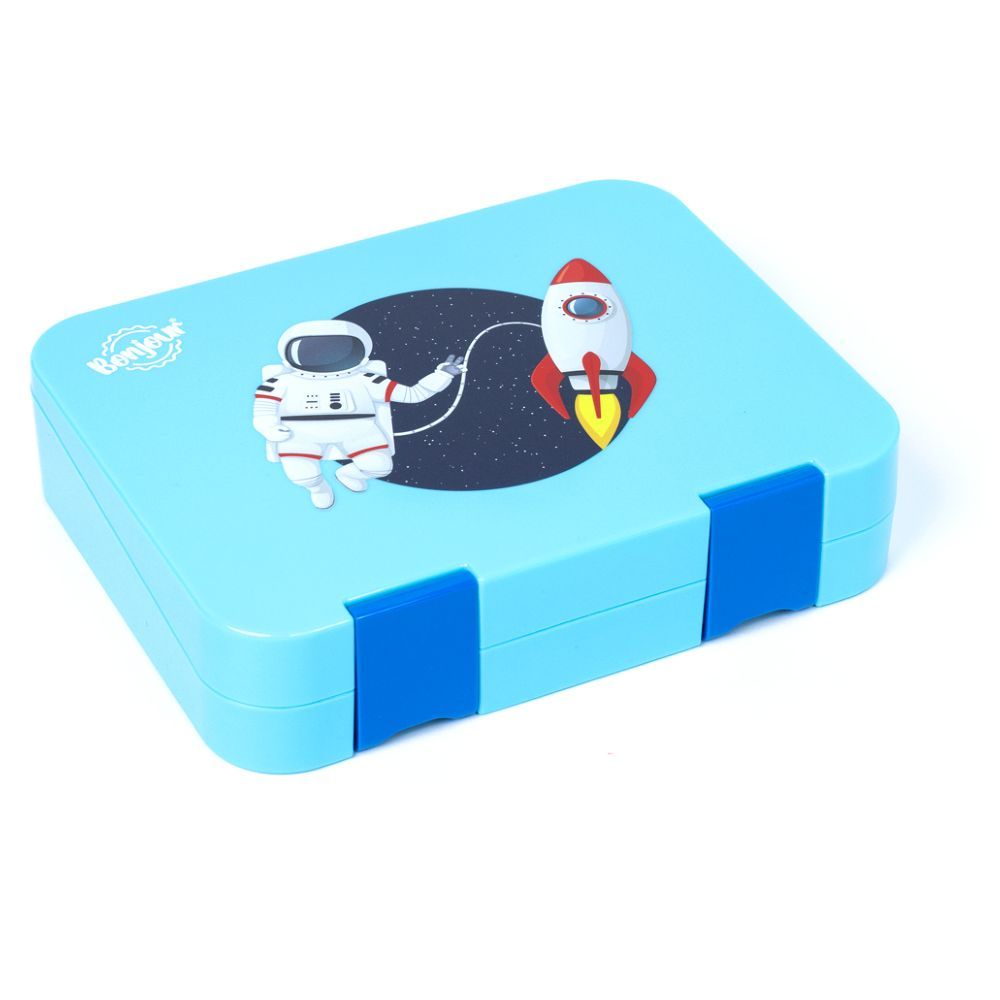 Bonjour - 4/6 Compartment Tiff Lunch Box - Blue Spaceman