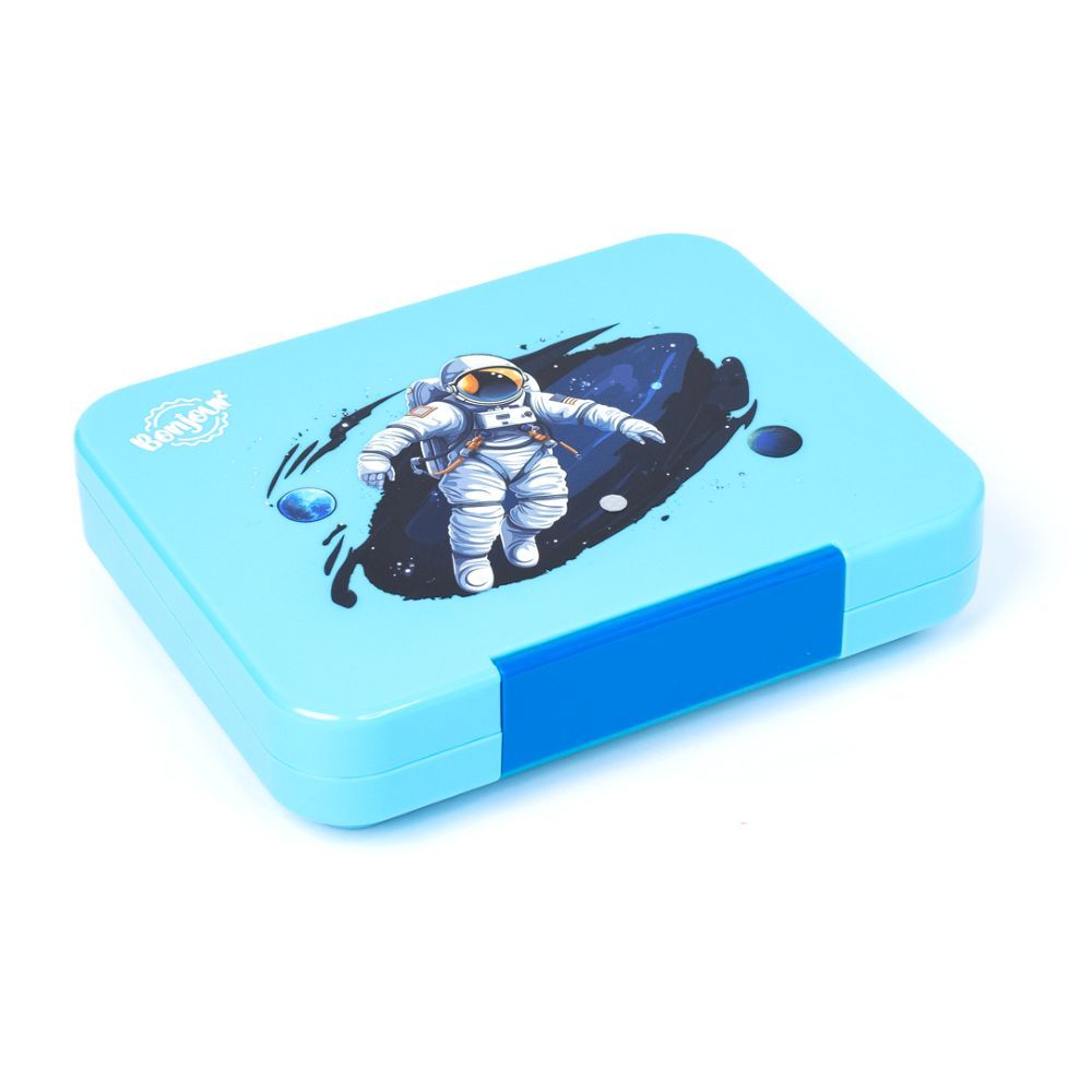 Bonjour - 4/6 Compartment Uni Lock Tiff Lunch Box - Blue Astronaut