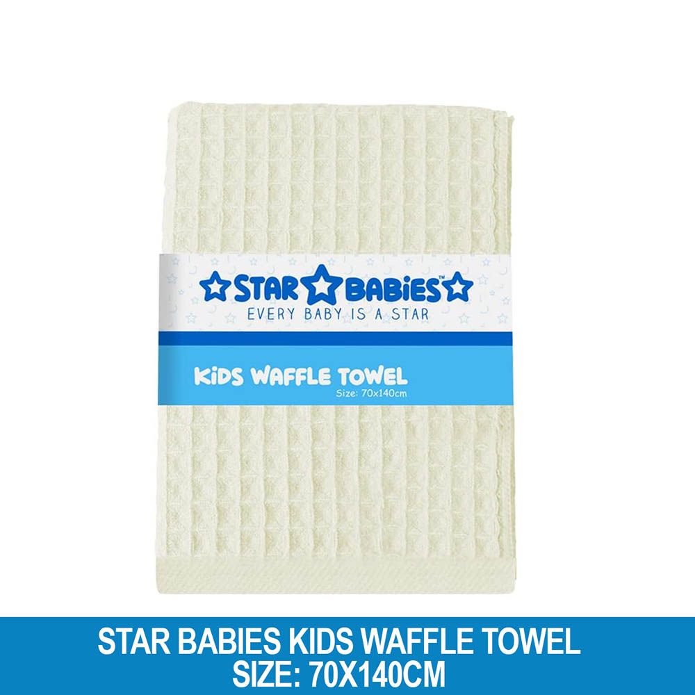 Star Babies - Waffle Towel - 70 x 140cm - Cream