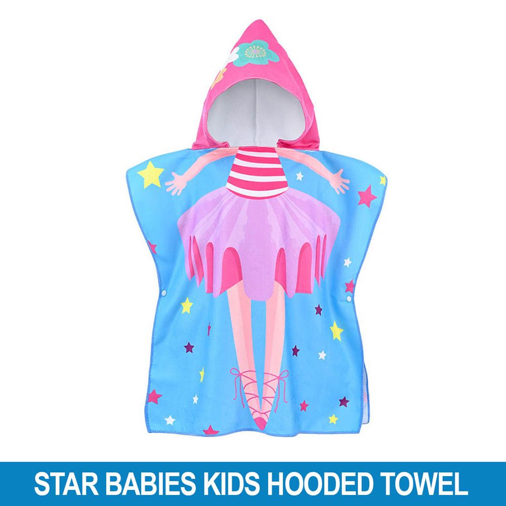 Star Babies - Hooded Towel - Blue/Pink