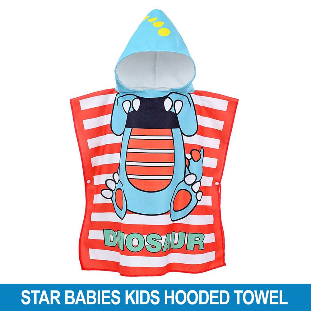 Star Babies - Hooded Towel - Blue/Red