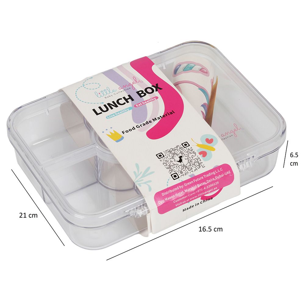 Little Angel - Kid's 4 Compartment Bento Lunch Box With - Unicorn