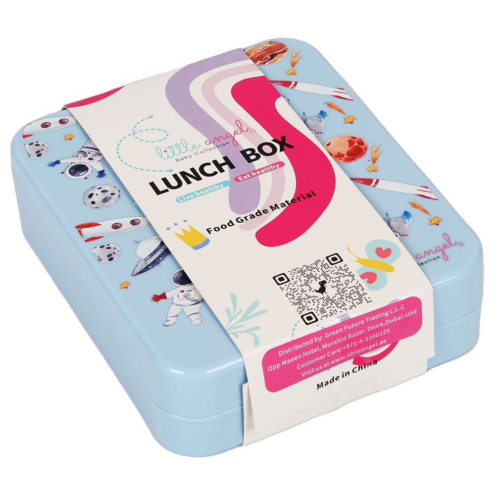 Little Angel - Kid's 4 Compartment Lunch Bento Box - Blue