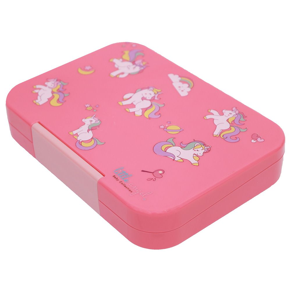 Little Angel - Kid's 6 Compartments Bento Lunch Box - Pink