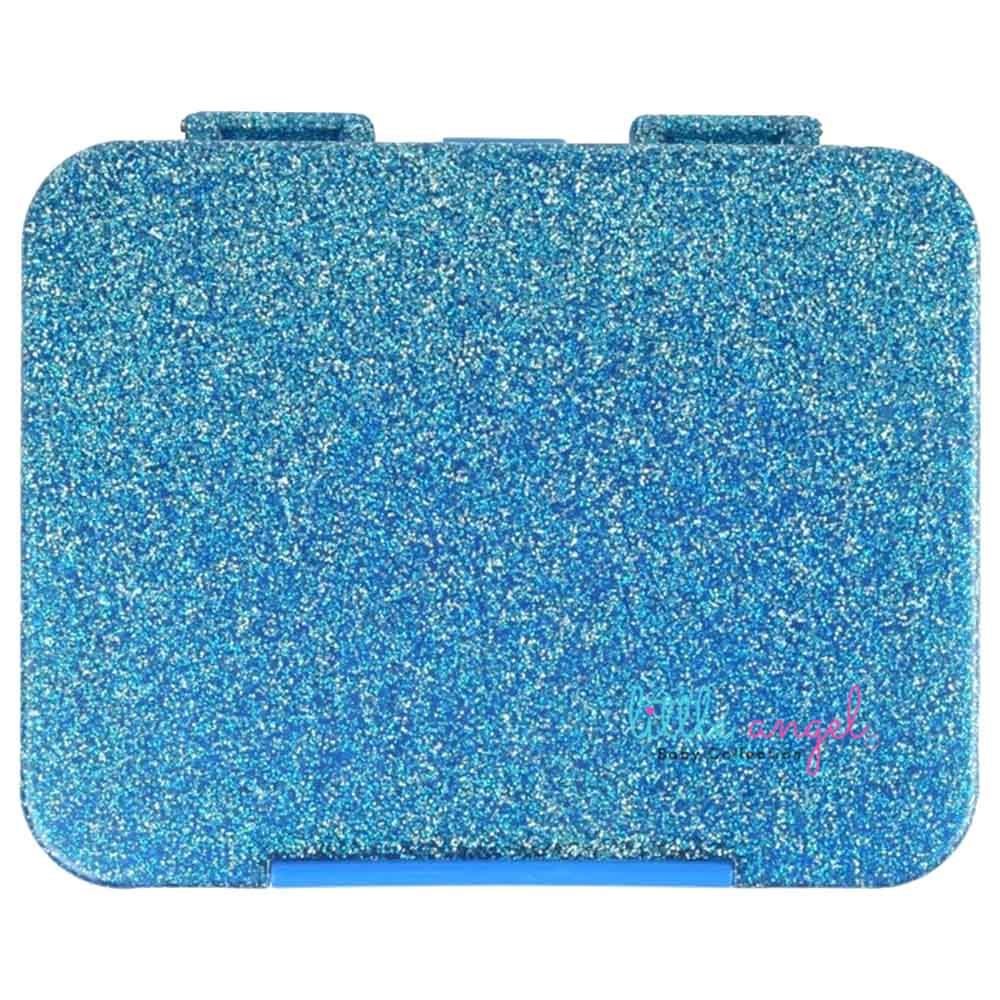 Little Angel - Kid's 6 Compartments Bento Lunch Box Sparkly - Blue