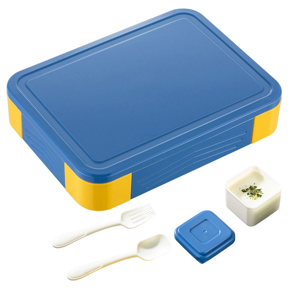 Little Angel - Kid's Lunch Box 7 Compartment With Cutlery & Bowl - Blue