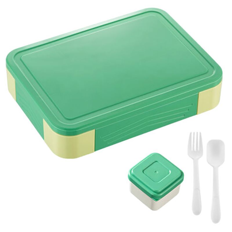 Little Angel - Kid's Lunch Box 7 Compartment With Cutlery & Bowl - Green