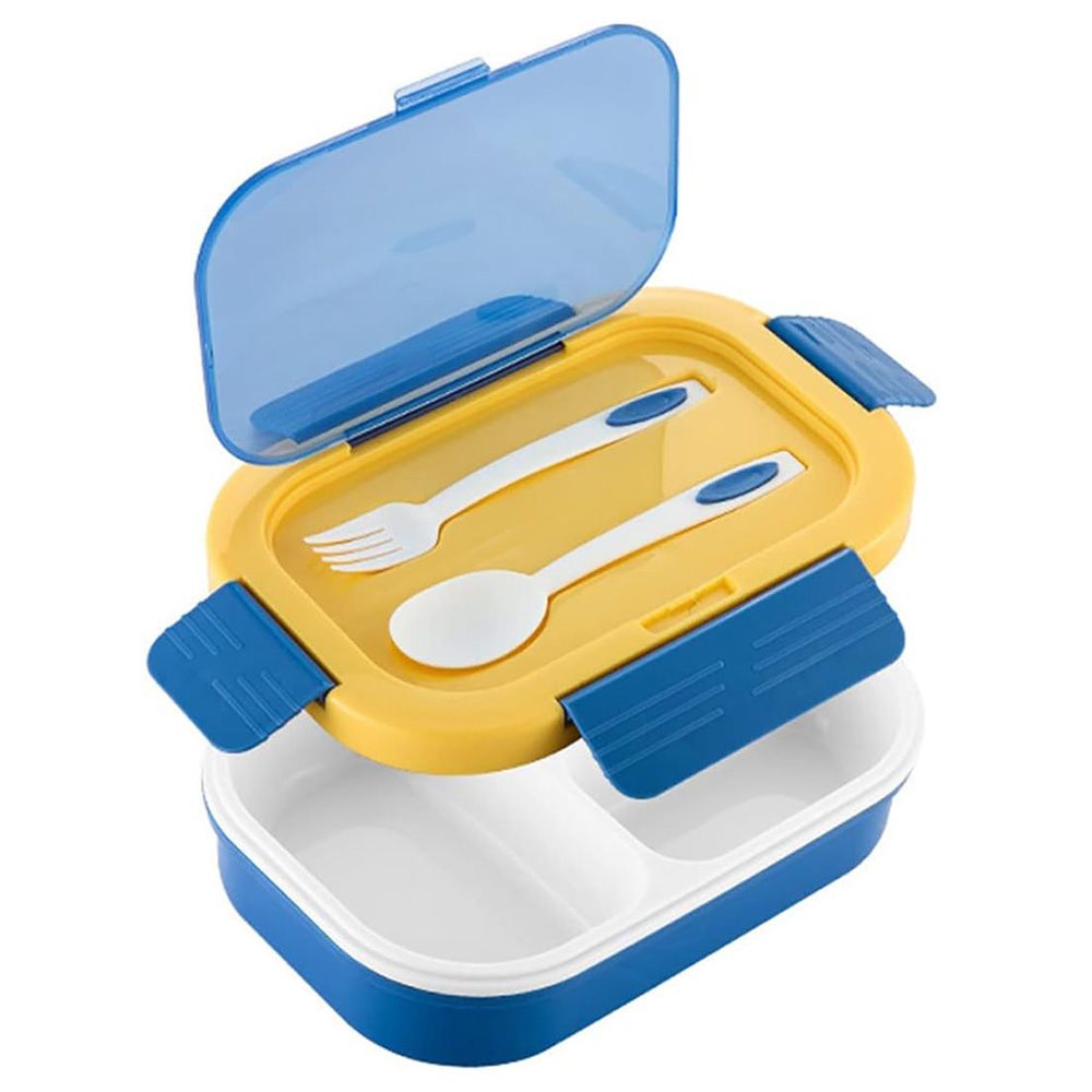 Little Angel - Kid's Lunch Box 2 Layered With Cutlery - Blue