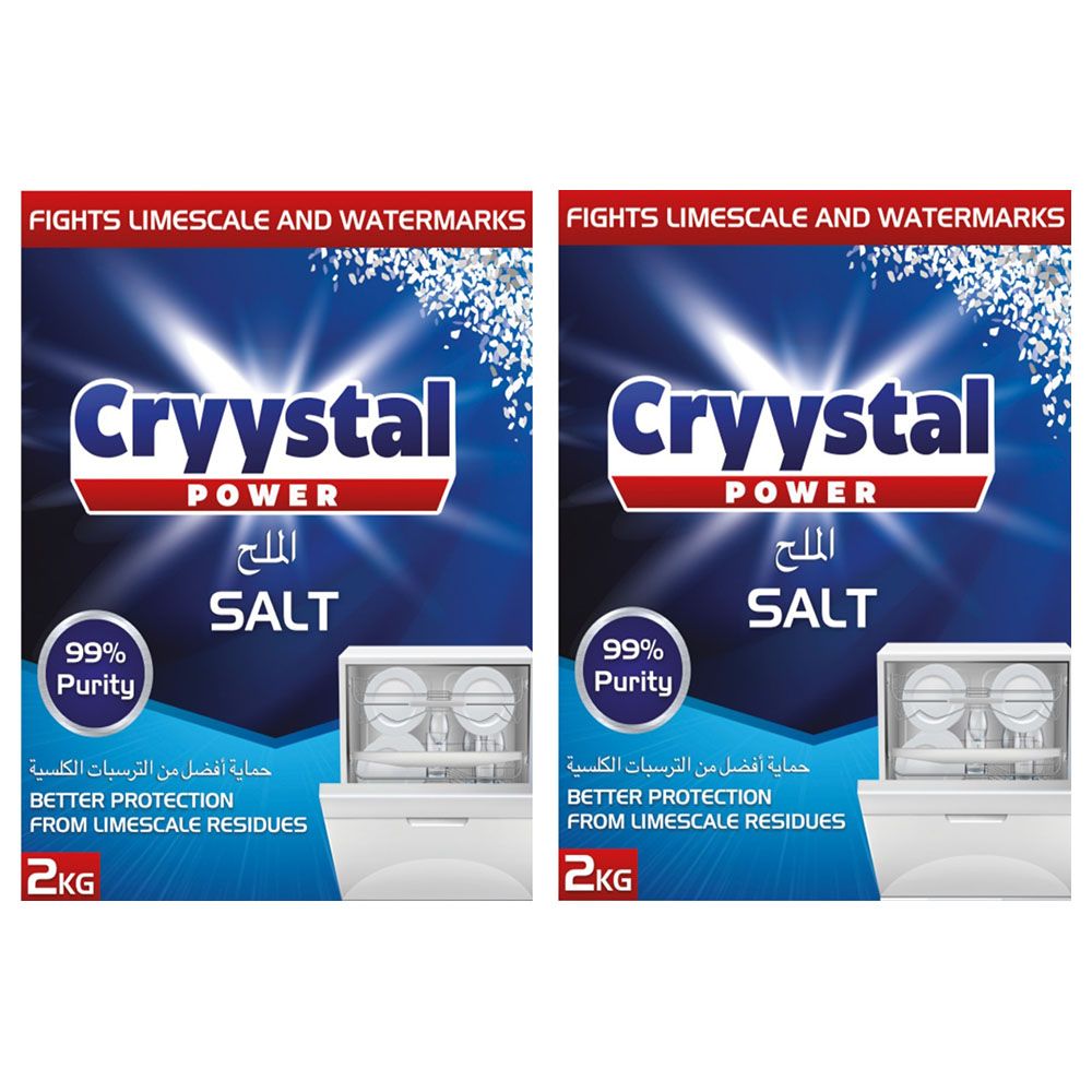 Cryystal Power - Dishwasher Salt - 2 kg - Pack of 2