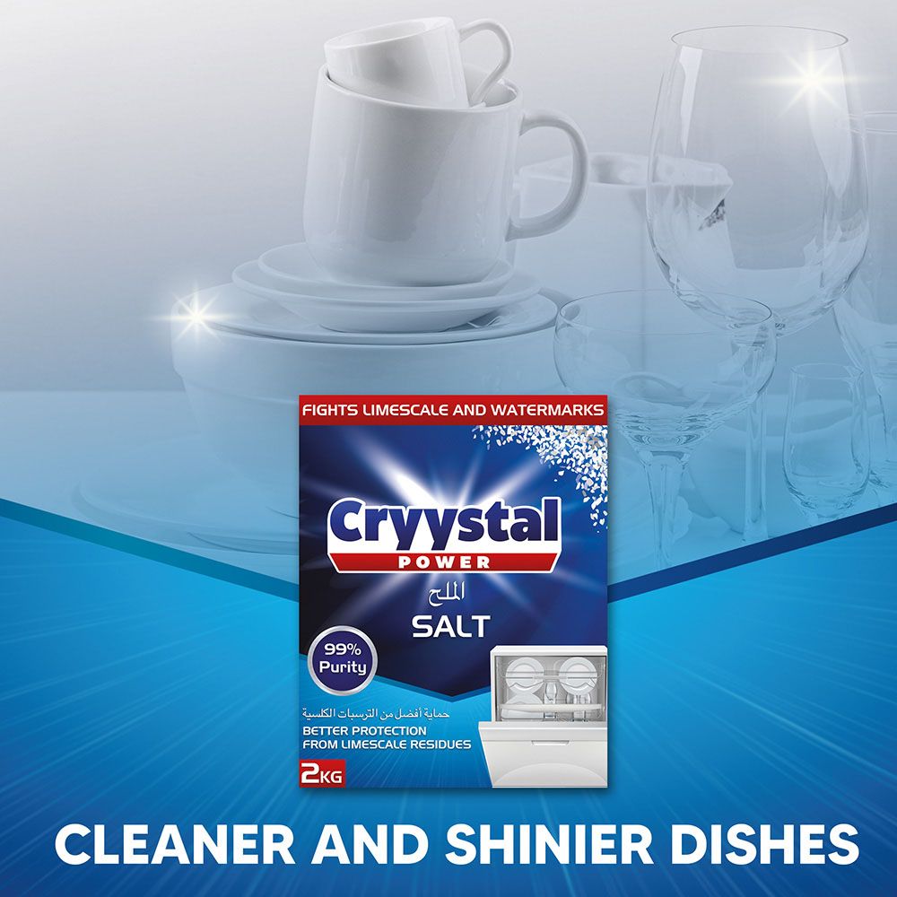 Cryystal Power - Dishwasher Salt - 2 kg - Pack of 2