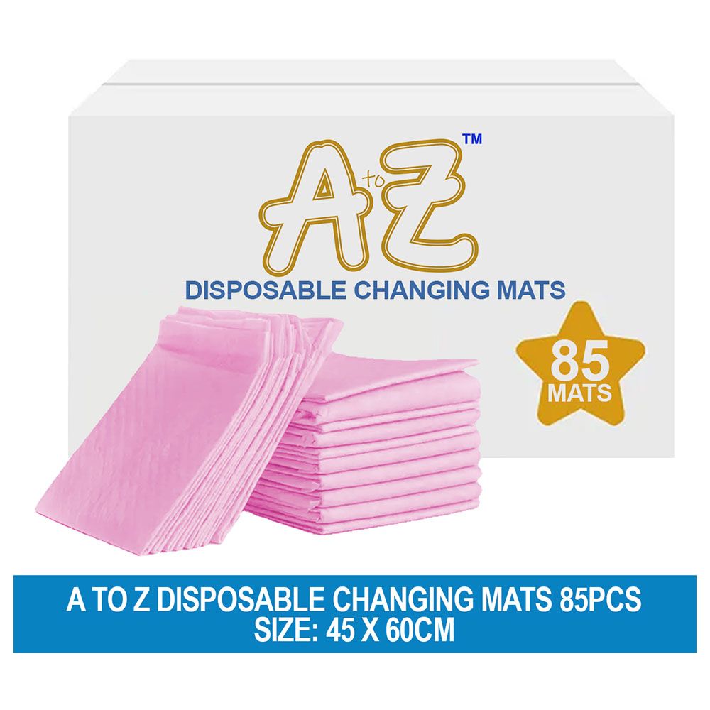 A To Z - Disposable Changing Mat - L - 45 X 60 cm - 85pcs - Pink