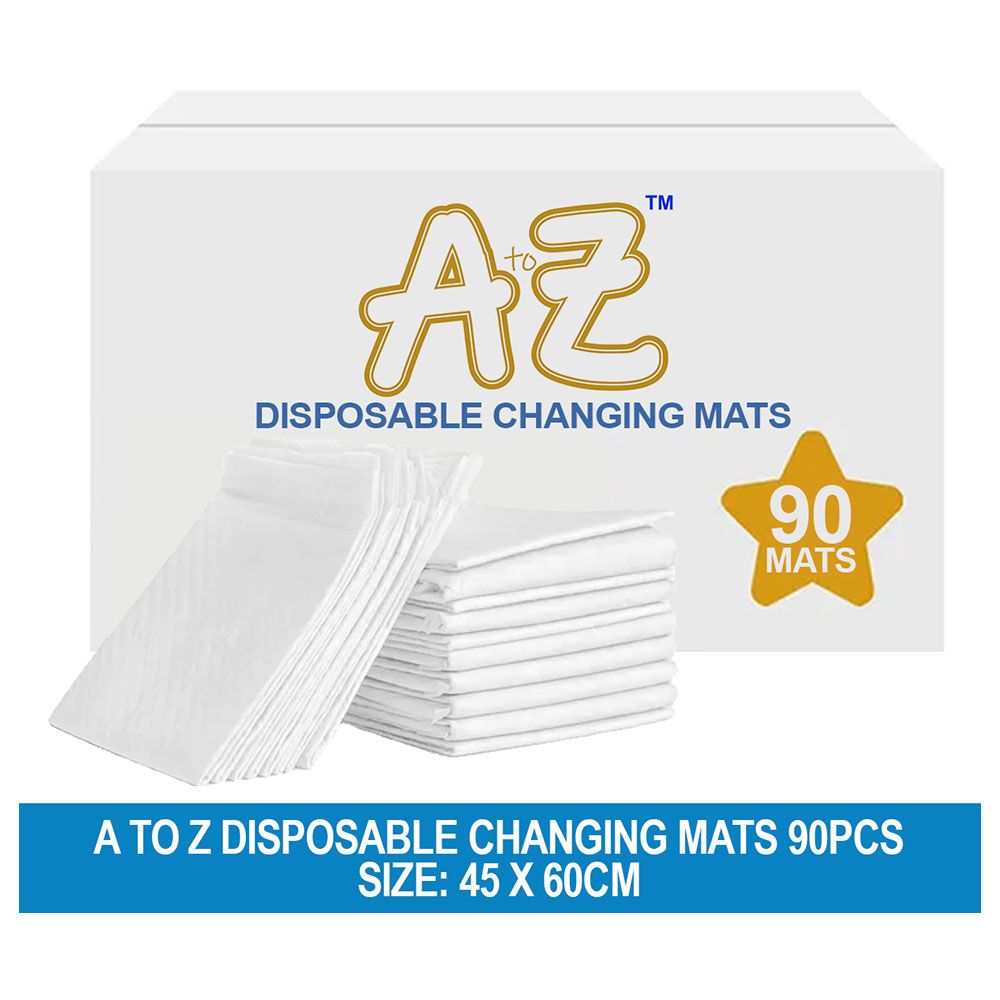 A To Z - Disposable Changing Mat - L - 45 X 60 cm - 90pcs - White