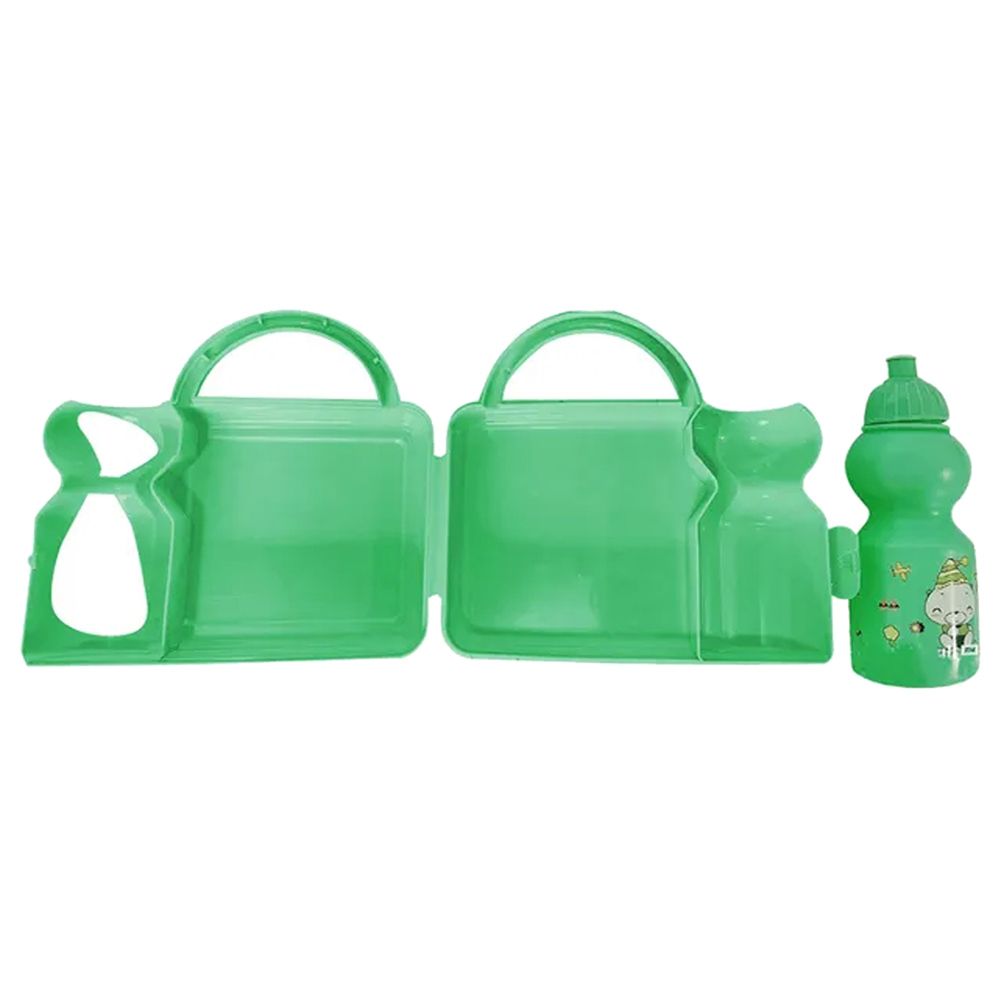 Star Babies - Lunch Box & Water Bottle w/ Pencil Bag Organizer - Blue/Green