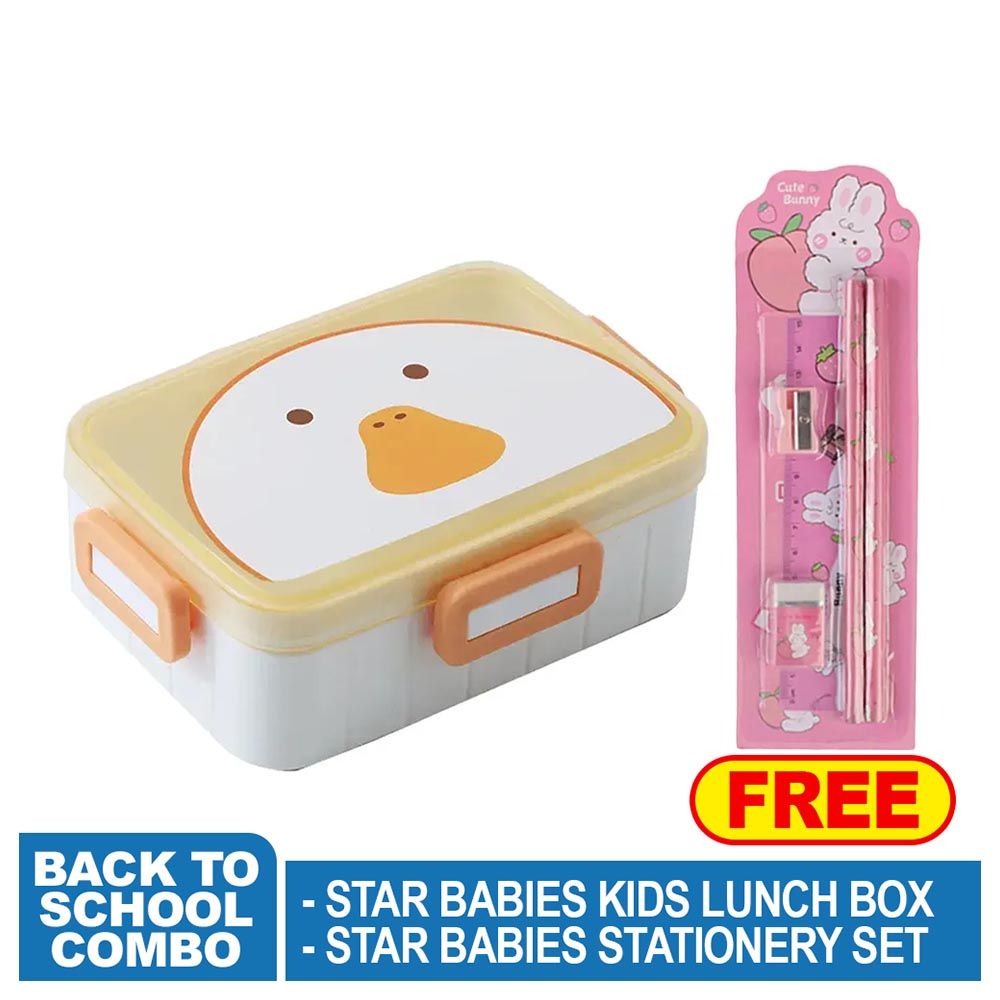 Star Babies - Kids Lunch Box w/ Stationery Set - Pink