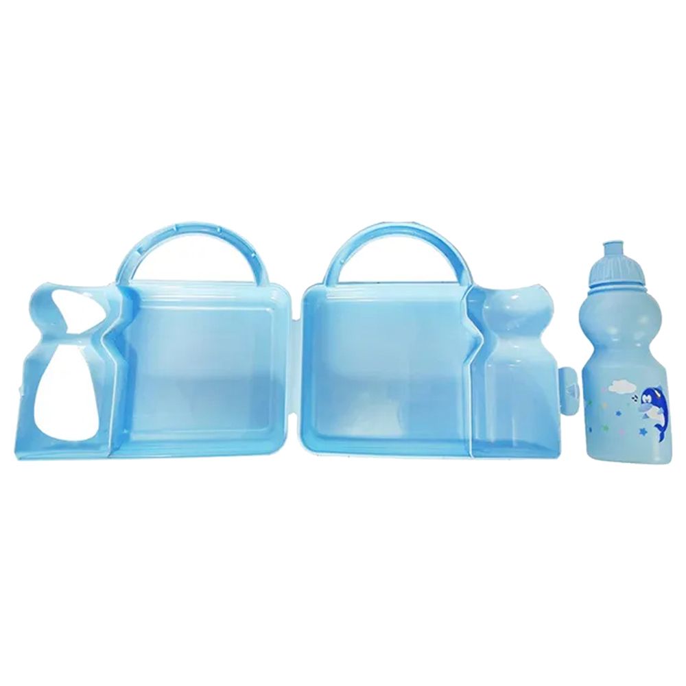 Star Babies - Lunch Box & Water Bottle w/ Pencil Bag Organizer - Blue