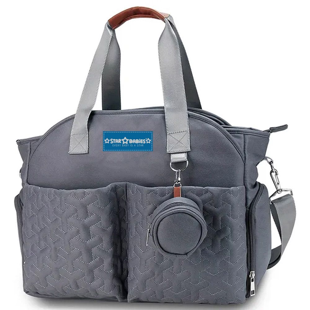 Star Babies - Diaper Portable Bag w/ Pacifier Bag - Grey