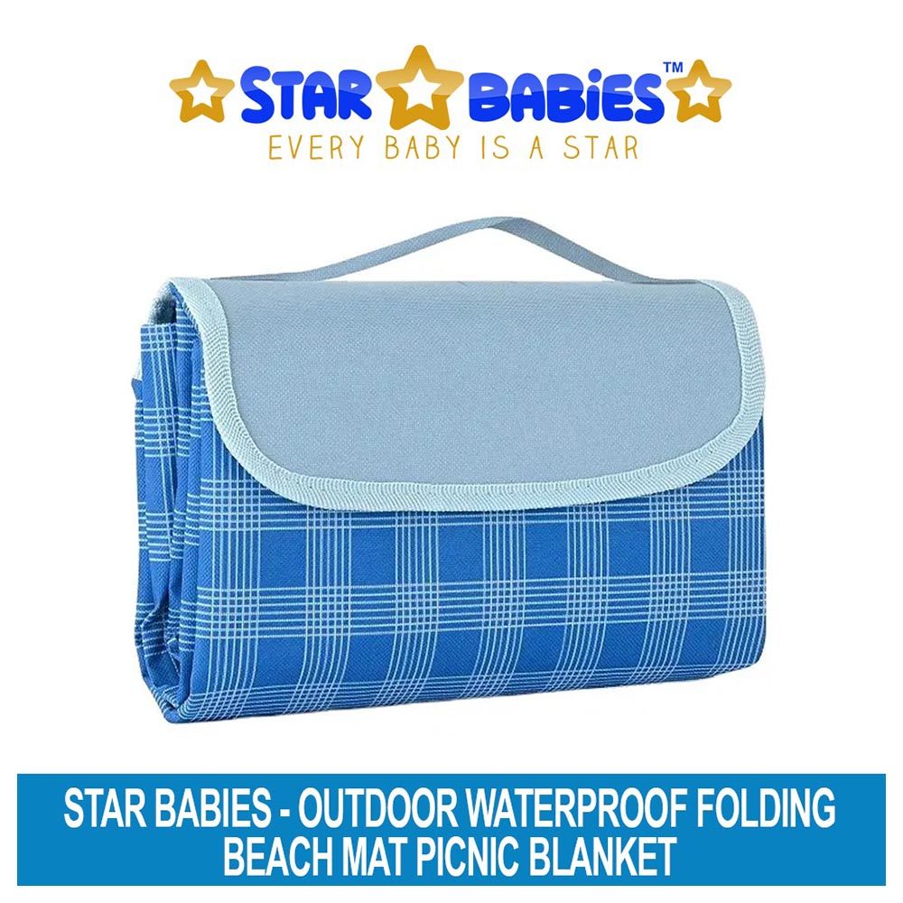 Star Babies - Waterproof Beach Mat - 150 x 200 cm - Blue